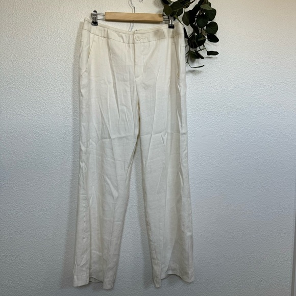 Cabi- Style# 513R Cream Linen Blend Pants Size 10 - Picture 1 of 5